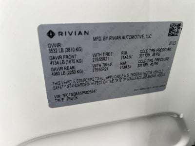2023 RIVIAN R1T Adventure