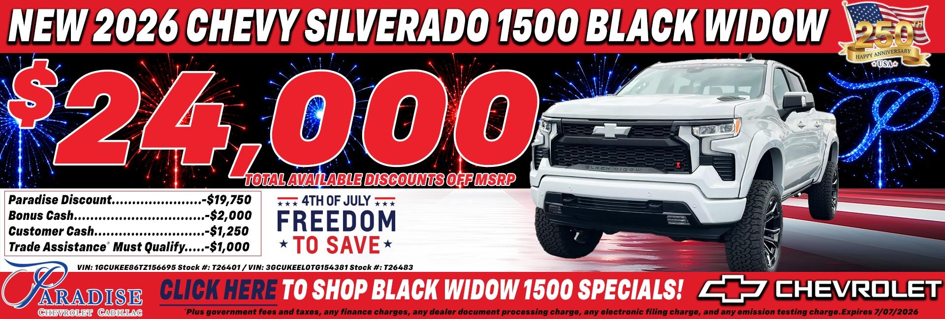 Chevy Silverado 1500 Limited Time Sale!