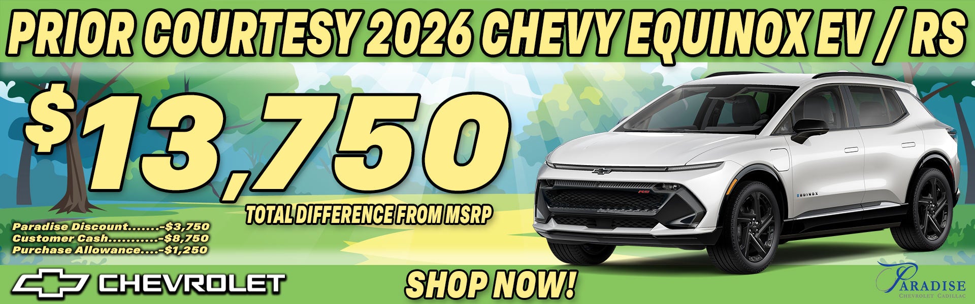 Prior Courtesy 2026 Chevy Equinox EV Sale