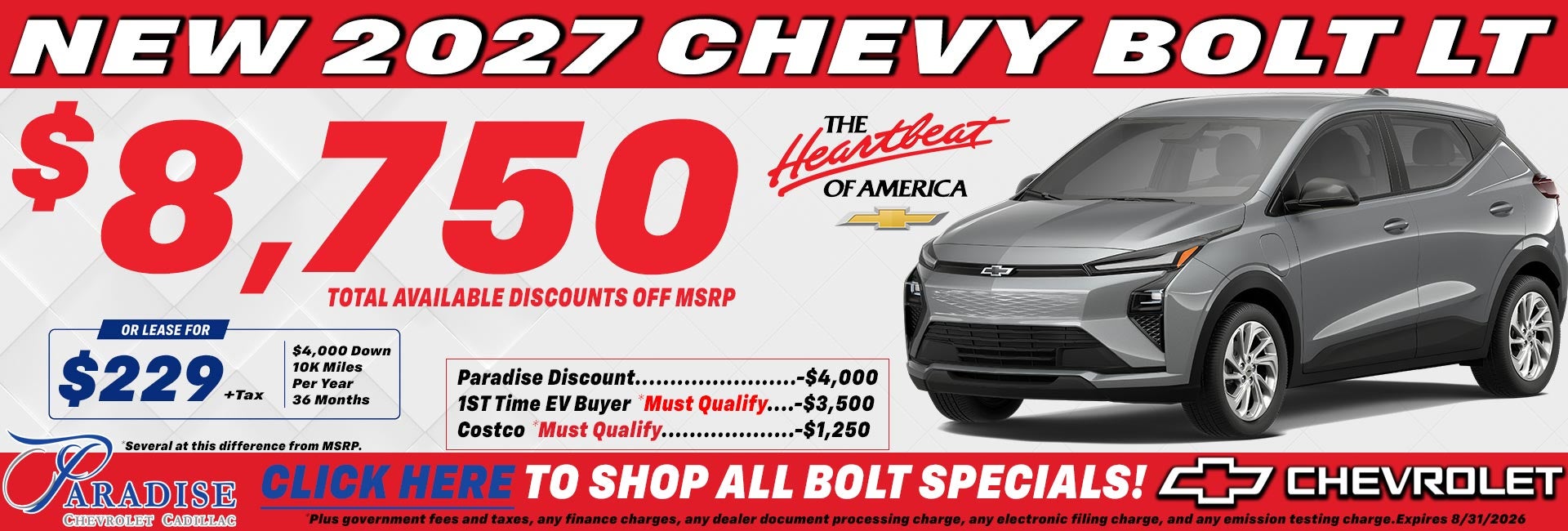 2027 Chevy Bolt LT special near Escondido, CA