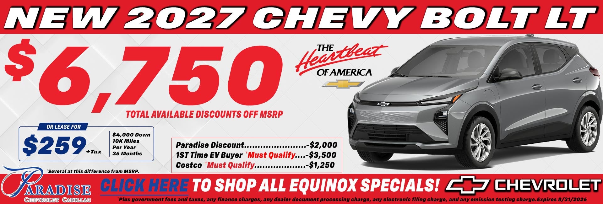 2027 Chevy Bolt LT special near Escondido, CA