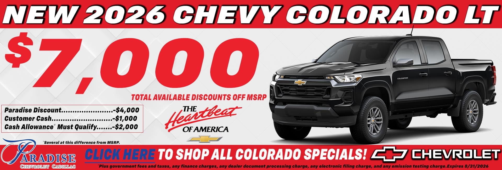 2026 Chevy Colorado LT special near Escondido, CA