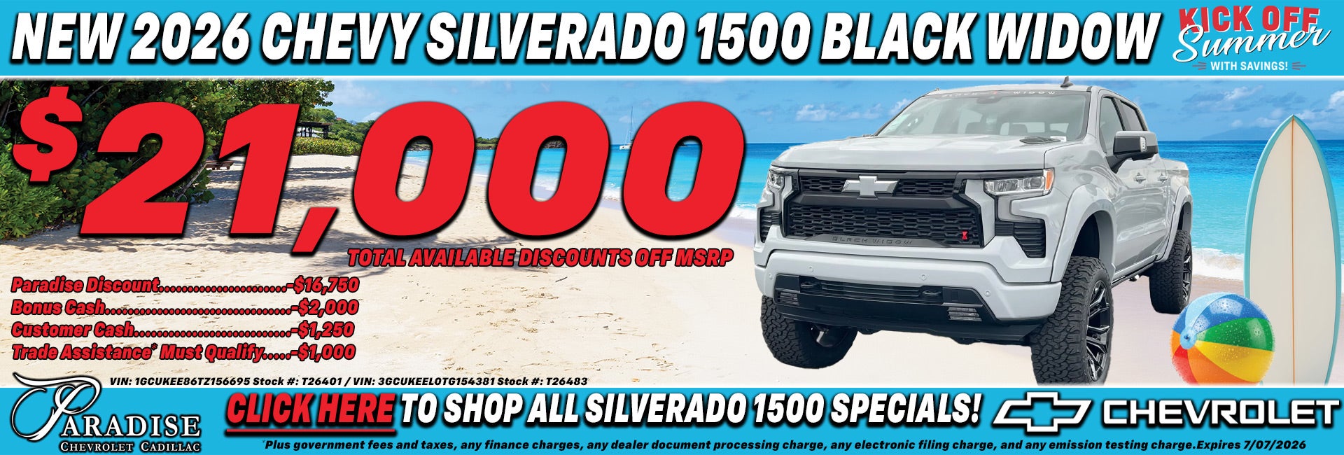 Chevy Silverado 1500 Limited Time Sale!