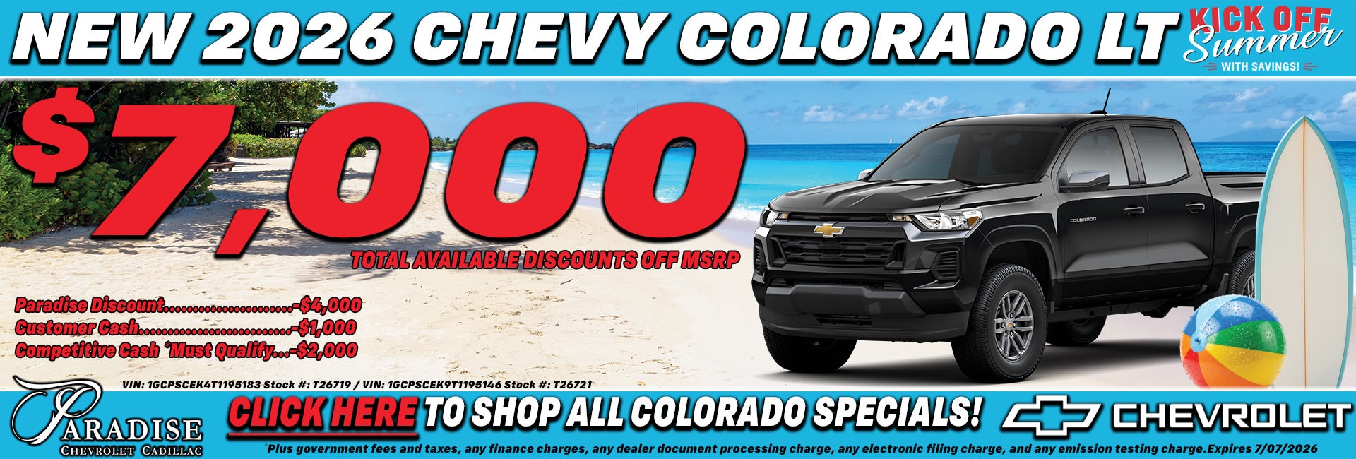 Chevy Colorado Limited Time Sale