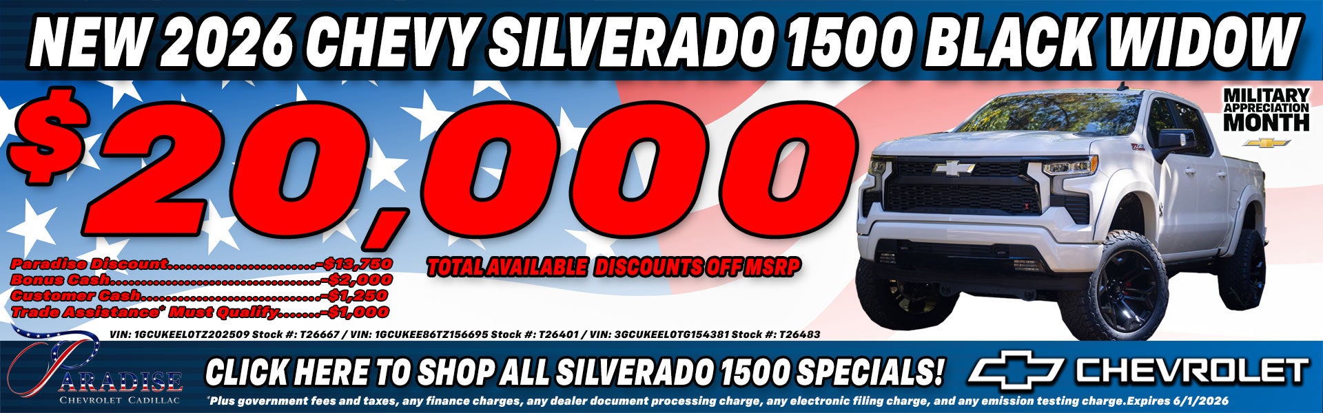 Chevy Silverado 1500 Limited Time Sale!