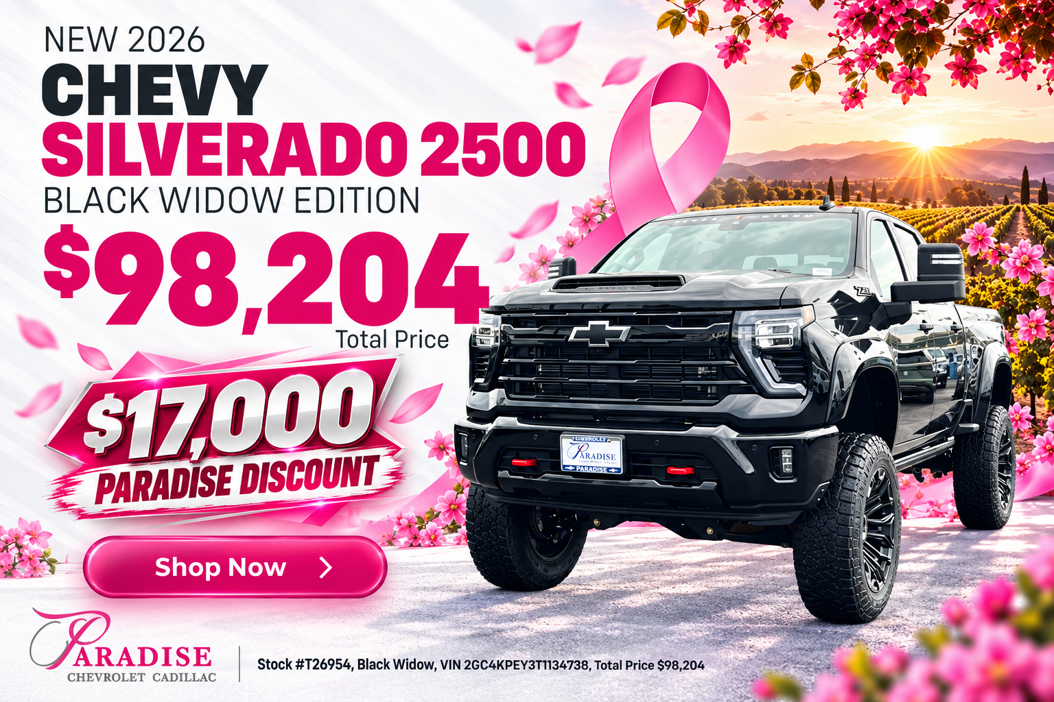 Chevy Silverado 2500 Black Widow Sale