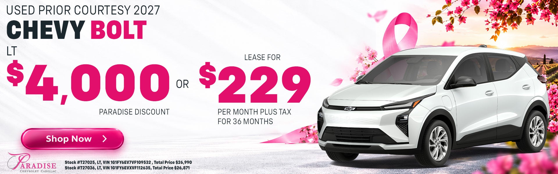 Chevy Bolt EV Lease Special