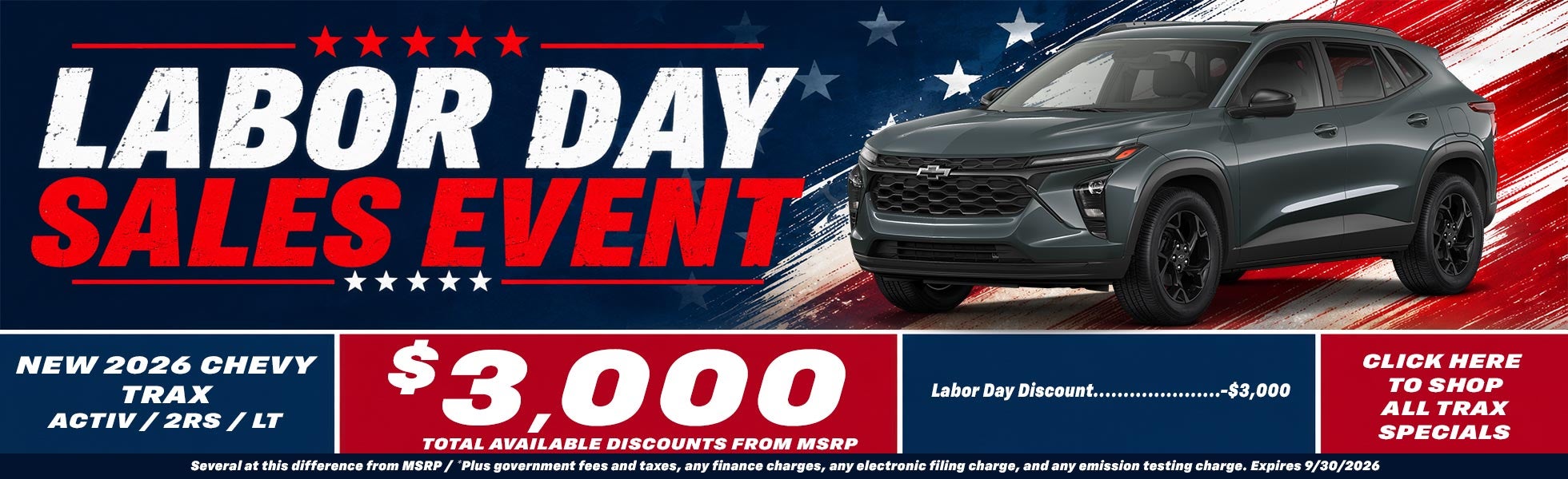Chevy Trax Labor Day Sale Temecula CA